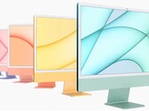 L'iMac 2021 Apple ha diviso l'opinione riguardo al design a causa del suo grande mento e delle cornici bianche. (Fonte: Apple)