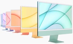 L&#039;iMac 2021 Apple ha diviso l&#039;opinione riguardo al design a causa del suo grande mento e delle cornici bianche. (Fonte: Apple)