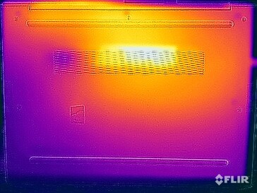 Temperature superficiali durante lo stress test (in basso)