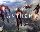 Uno screengrab del logo di Anthem dal suo reveal originale del gameplay (fonte immagine EA)