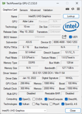GPU-Z: Grafica Intel