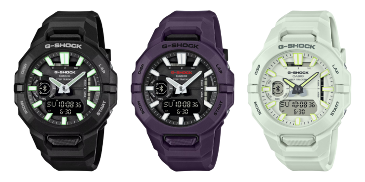 Da sinistra a destra: il GBA-950-1A, il GBA-950-2A e il GBA-950-7A. (Fonte: Casio)