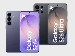 Galaxy S26 Plus e Galaxy S26 Ultra affiancati.