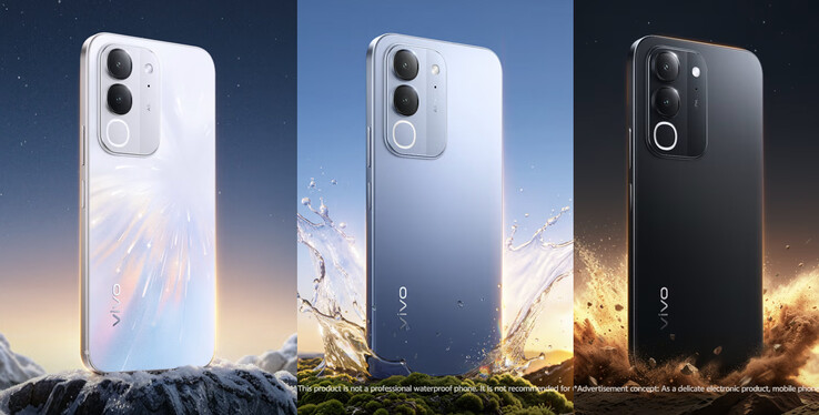 Il Vivo Y600i nei colori Baby's Breath, Clear Blue e Polar Night