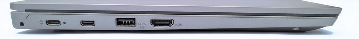 Lato sinistro: 1x USB 3.1 Gen1 Type-C come alimentazione, 1x USB 3.1 Gen1 Type-C, 1x USB 3.0 Type-A, 1x HDMI