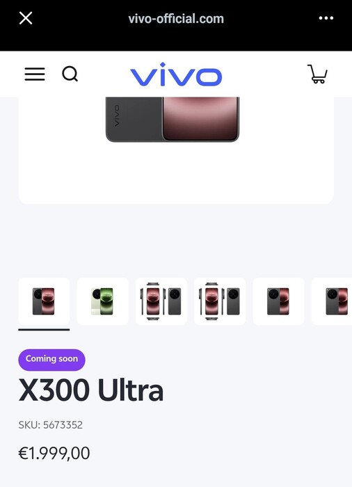 A quanto pare, Vivo X300 Ultra sarà venduto in Austria, Germania e Ungheria al prezzo di circa 2.000 euro