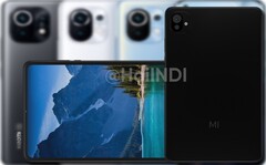 Il rendering non ufficiale dello Xiaomi Mi Pad 5 ha il bump della fotocamera in stile Mi 11 ma un logo diverso. (Fonte immagine: Xiaomi/@HoiINDI - modificato)