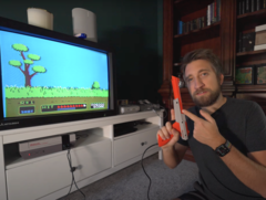 Zapper davanti a un CRT. (Immagine: Slow Mo Guys)