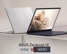 Intel-ZenBook 14 vs. AMD-ZenBook 14 (Fonte: Asus con modifiche)