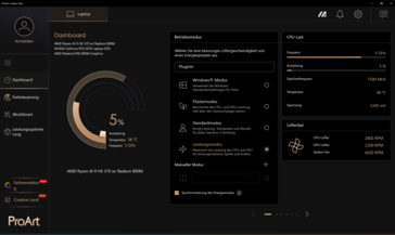 Profili energetici di ProArt Creator Hub