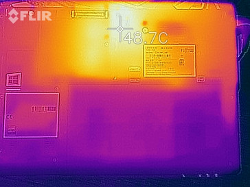 Heat-map del case inferiore con carico massimo