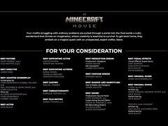 Uno screengrab della campagna gestita da Warner Brothers per A Minecraft Movie (fonte: Warner Bros)
