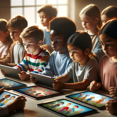 I bambini piccoli che guardano troppe ore di video hanno un arresto dello sviluppo del linguaggio. (Fonte: Immagine generata dall'AI Dall-E 3)