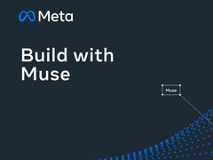 Meta logo con la scritta «Build with Muse» su sfondo scuro