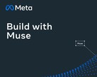 Meta logo con la scritta «Build with Muse» su sfondo scuro