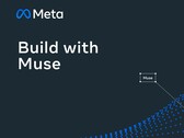 Meta logo con la scritta «Build with Muse» su sfondo scuro