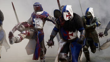 Un'immagine del gioco Mordhau che mostra i cavalieri. (Fonte: Steam)