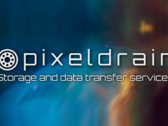 Il logo del sito web è circondato da un'impressione artistica dello spazio (Fonte immagine: PixelDrain - modificato)