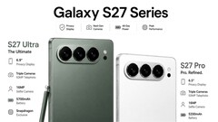 Gli schizzi di progettazione suggeriscono una disposizione orizzontale della fotocamera per il Samsung Galaxy S27 Ultra e il Galaxy S27 Pro.