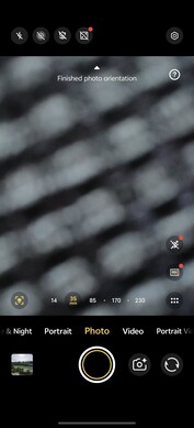 L'interfaccia utente della fotocamera