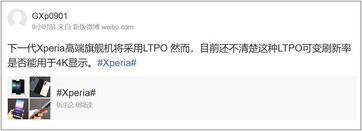 Rumor Xperia. (Fonte: Weibo via SumahoDigest)