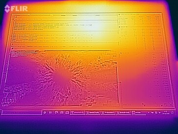 Temperature di superficie durante lo stress test  (lato superiore)