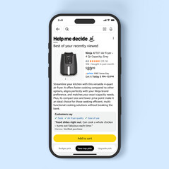 La raccomandazione del miglior prodotto di Amazon Help Me Decide AI è accompagnata da un'opzione più economica e una più costosa in basso. (Fonte: Amazon)