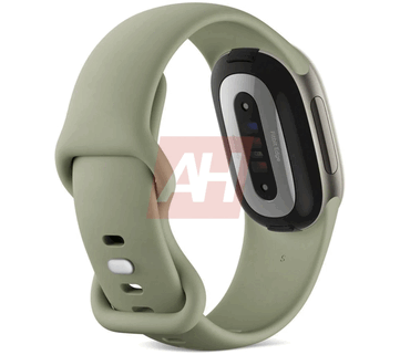 Fitbit Edge color oliva, visto da dietro