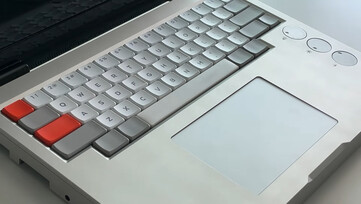 La tastiera del progetto laptop Campus di Flurples. (Fonte: Flurples su YouTube)