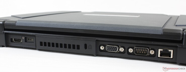 Posteriore: HDMI, USB-C 3.2 Gen. 2 con DisplayPort e Power Delivery, Kensington Lock, VGA, Seriale RS232, Gigabit RJ-45