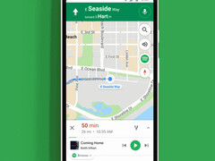 I controlli musicali sono scomparsi da Google Maps. (Fonte: Spotify)