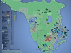 Mappa interattiva di GTA 6 con nomi e luoghi di gioco. (Fonte immagine: kalterapfel123)
