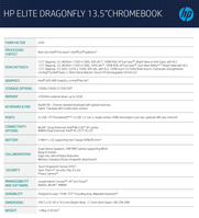 HP Elite Dragonfly Chromebook - Specifiche. (Fonte di immagine: HP)
