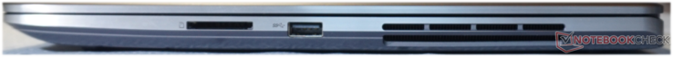 A destra: Slot per schede SD, USB-A (10 Gb/s)