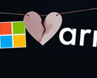 Non è la prima volta che Microsoft tenta la fortuna con i chip ARM (Fonte immagine: Unsplash/Microsoft/ARM - modificato)