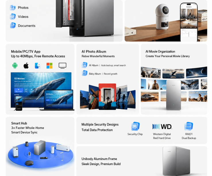Caratteristiche principali del NAS ai di Xiaomi (traduzione automatica)