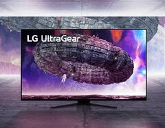 Il nuovo monitor UltraGear 48GQ900 di LG è il primo pannello OLED dell&#039;azienda a supportare una frequenza di aggiornamento di 138 Hz.  (Fonte: LG)