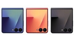 Una prima immagine reale del Samsung Galaxy Z Flip7 con l'imballaggio e il display di copertura acceso sta circolando online. (Fonte immagine: Evan Blass)