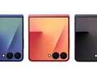 Una prima immagine reale del Samsung Galaxy Z Flip7 con l'imballaggio e il display di copertura acceso sta circolando online. (Fonte immagine: Evan Blass)