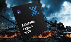 Il Samsung Exynos 2200 dovrebbe offrire la tecnologia ray-tracing nei giochi supportati. (Fonte immagine: Samsung - edito (Exynos 2200 mockup))