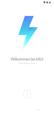 Schermata di benvenuto MIUI