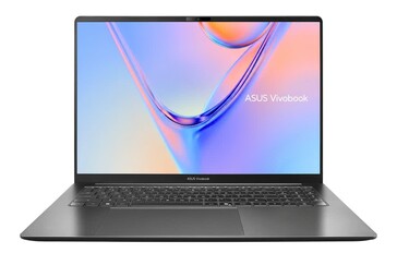 Asus Vivobook S16 visto frontalmente con lo schermo aperto