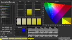 CalMAN: saturazione del colore