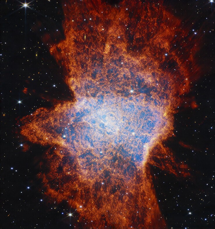 Immagine nel vicino infrarosso della nebulosa planetaria NGC 6072 (Fonte immagine: NASA, ESA, CSA e STScI)