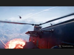 Screenshot dal filmato della modalità battle royale di Battlefield 6. (Fonte immagine: temporyal on X)