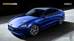 Un canale YouTube automobilistico ha rilasciato nuove immagini di rendering della prossima berlina elettrica di Hyundai chiamata Ioniq 6 (Immagine: GotchaCars)