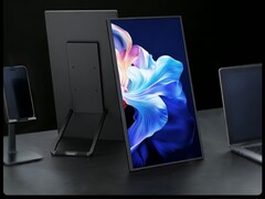 Il monitor esterno può essere posizionato in più modi su una scrivania.