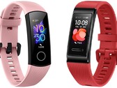 Gli Honor Band 5 e Huawei Band 4 Pro sono entrambi dotati di uno schermo AMOLED da 0,95". (Fonte dell'immagine: Honor/Huawei - edited)