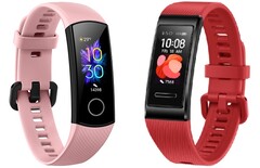 Gli Honor Band 5 e Huawei Band 4 Pro sono entrambi dotati di uno schermo AMOLED da 0,95&quot;. (Fonte dell&#039;immagine: Honor/Huawei - edited)