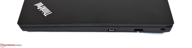 A destra: USB 2.0 Type-A, RJ45 Ethernet, Kensington lock